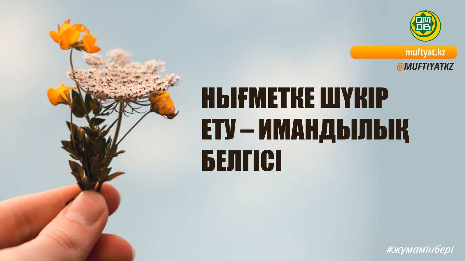 НЫҒМЕТКЕ ШҮКІР ЕТУ – ИМАНДЫЛЫҚ БЕЛГІСІ